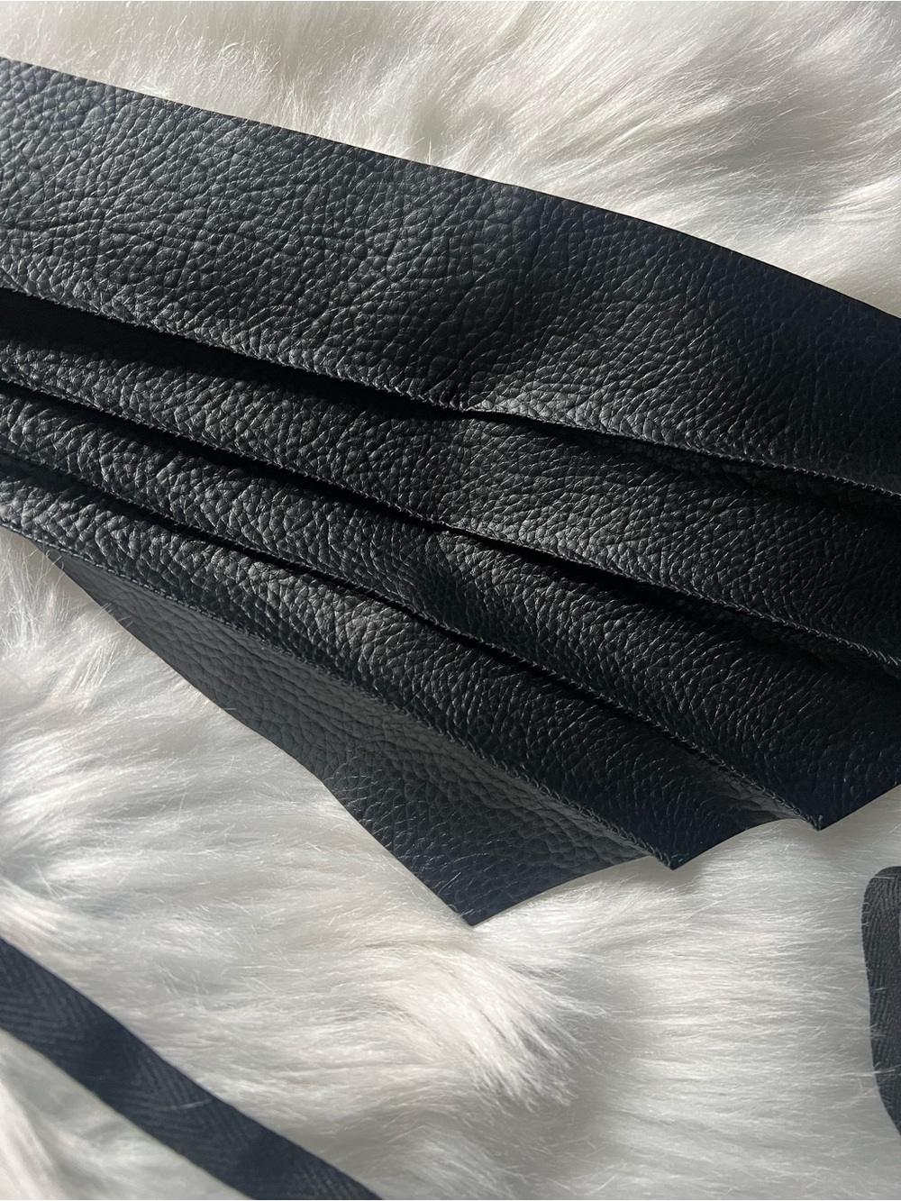 Vegan Leather Black Obi Aesthetic Belt